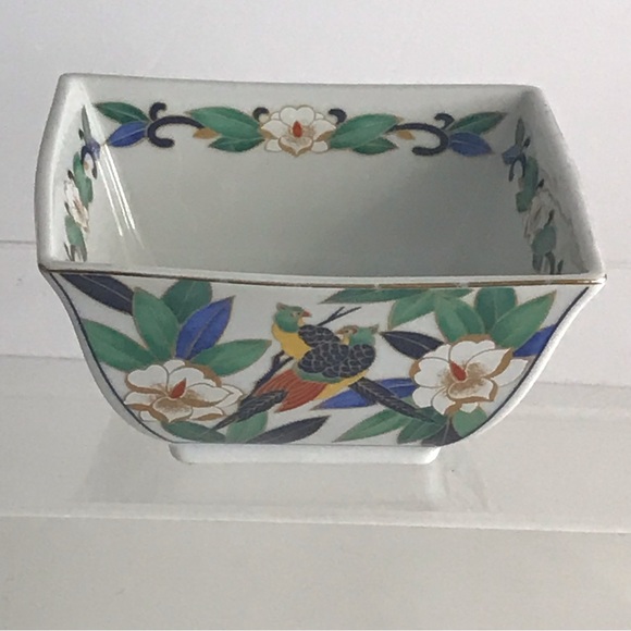 TAKAHASHI San Francisco TROPICALE Square Sauce Rice Bowl Bids and Floral - Picture 3 of 16